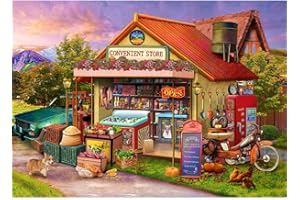 HUADADA Jigsaw Puzzle 1000 Piece for Adults convenience Store Fun Family Puzzles for Adults Teens Kids 1000 Pieces Impossible Puzzles Games Gift Toys Home Decoration (27.6"x 19.7")…