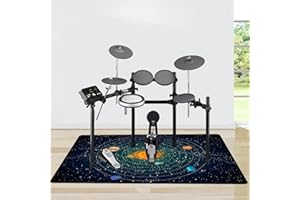 YEMELI Drum Rug,Drum Mat, Non-Slip Soundproof Carpet, Professional Rectangle Electronic Jazz Drum Kit, For Bass Drum Snare And Other Musical Instrument Mat-M-200 x 160 cm