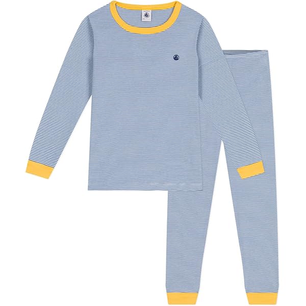 Petit Bateau A0B7K Pyjama et Masque Manches Longues Garçon, Avalanche