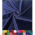 Barcelonetta | Stretch Velvet Fabric | Luxury & Soft | Velvet Fabric | 60" Wide Roll | 10% Spandex | Sewing, Apparel, Upholstery (Navy, 2 Yards)