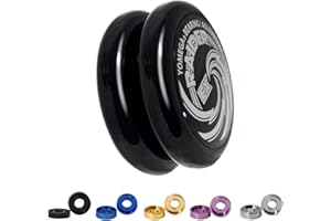 Yomega Raider Ex - Professional Responsive Ball Bearing yoyo, Great for Advanced String Tricks and Looping Play + 5 spacers + Extra 2 Strings (black)