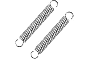 GUNGY Molle a Trazione 80mm Molla di Trazione Doppio Gancio in Acciaio Inossidabile Diametro Filo 1,5mm Diametro Esterno 12mm Tiro 6kg 2 Pezzi