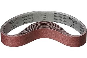 Klingspor Lot de 5 bandes abrasives en corindon - 50 x 1000 mm - Grain P60 - Pour bois et métal - Support en tissu semi-flexible indéchirable - Bandes abrasives professionnelles pour machines