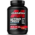 MuscleTech NitroTech Whey Protein Powder, Muscle Maintenance & Growth, Whey Isolate Protein Powder With 3g Creatine, Protein Shake For Men & Women, 7.3g BCAA, 40 Servings, 1.8g, Strawberry