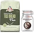 JOSEF MARC T65 Bread Flour, 4LBS (1.8kg) with Active Dry Sourdough Starter, 100gm