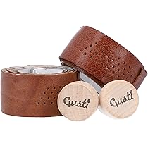 Gusti Adri V Stuurlint Leer Maat 200 cm Inclusief Kurken Racefiets Grip Tape Fietsaccessoires Bruin Leer