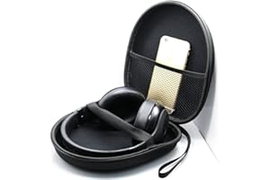 STEELFEVER Kopfhörer Tasche für on Ear/Over Ear Headset, Ohrhörer Schutzhüllen Case, 21 x 18.5 x 6cm, schwarz