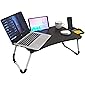 Savya home­® Multi-Purpose Laptop Table with Drawer/Bed Table/Wooden Foldable Bed Table/LAPDESK/Study Table/Portable…