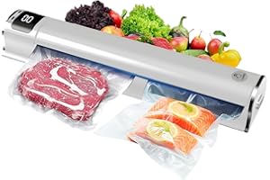 KQLHLHDYZ Vacuum Sealer Machine Vac Pack Machine with 10 Bags for Preserving Meat for Keep Meat Vegetables Snacks Fruits Grains Fresh