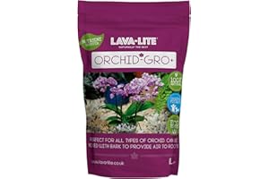 Lava-Lite Orchid Gro+ Orchid potting mix for Healthy Blooms and Growth, Orchid Care, Orchid feed ideal for home grown Orchids and indoor collections Available in 1 Ltr or 3 Ltr (1 Litres)