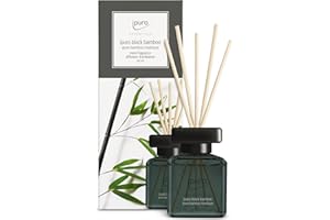 ‎IPURO ipuro - Essentials Raumduft Black Bamboo 50ml | Raumerfrischer mit Jasmin, Zitrone, Apfel, & Holzige Amber-Moschus Note Duft Aroma | Diffuser mit Stäbchen | Lufterfrischer für die Wohnung
