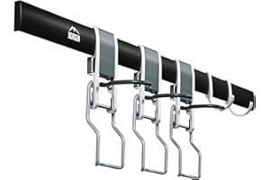 Borgen Bike Wall Mount - Bike Rack Garage - Expandable Bike Storage Solution with Steplessly Adjustable Bike Hooks and Hooks for Accessories