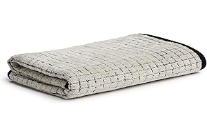 möve Ręcznik prysznicowy Eden struktura welurowa 80 x 150 cm z 80% bawełny / 20% lnu, natura/czarny