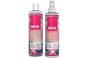 Shampooing Doux Enfants & Soin Démêlant Doux Enfants | Iniya Kids Duo Kit Enfants | Shampooing & Soin Enfants, Sans Sulfate, Sans Silicone, Sans Paraben