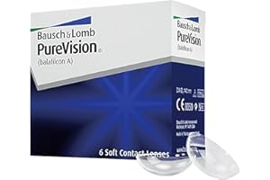 Bausch + Lomb PureVision Monatslinsen, sphärische Kontaktlinsen, weich, 6 Stück / BC 8.6 mm / DIA 14 / -4.50 Dioptrien