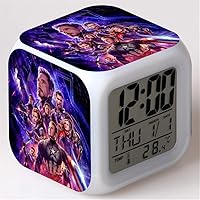 ZZTX FASHION Schlafzimmer Wecker für Kinder, Nachttischwecker mit 7 Farben Nachtlicht, Mini Music Wake Up Wecker mit 8…