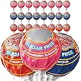 Chupa Chups Sugar Free Lollipops 3 Assorted Flavours, Pack of 50 (cola cherry strawberry) Confectionery Sweets Candy Suckers with Welari Thank You Card | (50pack)