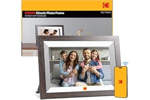 KODAK Marco de Fotos Digital WiFi 10.1 Pulgadas, Memoria Incorporada 32GB, Pantalla Táctil para HD 1280x800 IPS, Soporte Multilingüe, Rotación Automática, Compartir Instantáneamente Fotos y Videos