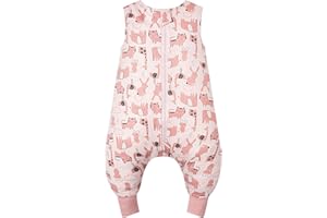 WYTbaby Baby Sleeping Bag With Legs 1.0 Tog, 100% Cotton Sleeveless Baby Sleep Sack Toddler Wearable Blanket For Boys And Girls, 80cm/2-3 Years