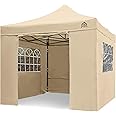 All Seasons Gazebos | 3x3m Pop Up Gazebo with 4 Premium Side Walls, Accessory Pack & Wheeled Bag | Heavy Duty, Fully Waterproof, High-Grade Materials (Beige)