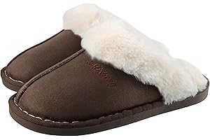 SMAJONG Inverno Pantofole Scamosciate da Donna Morbido Antiscivolo Scarpe Caldo Peluche Uomo Accogliente Memoria Schiuma Pantofole da Casa 34-45EU