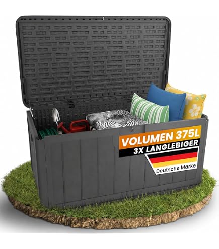 Jelenia Plast 2X Gartenkissenbox Holzoptik Gartentruhe Auflagenbox Kissenbox Aufbewahrungsbox Garten