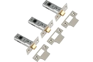 Yale Locks 3PM888CH2 Tubular Mortice Latches 64mm 2.5-inch - Chrome Finish (Pack of 3)