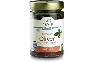 ‎MANI MANI ΜΑΝΙ Kalamata Oliven, al naturale, entkernt, bio, 3er Pack (3 x 175 g)