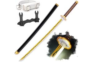 Zisu Light Up Demon Slayer Sword - 40-Inch Katana with Rechargeable Battery - Full Kit with Sword Stand and Belt