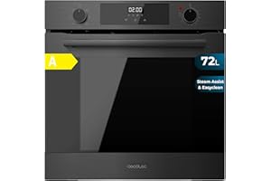 Cecotec Four Multifonction 60cm Bolero Hexa M226000 Matt A, 2800W, 72L, 7 Fonctions, Mode Grill, Grill Ventilé, Mode Convection, Defrost, Base Vapeur X2, Steam EasyClean, Steam Assist