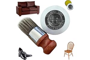 Akayoo elchenbalsam - Leder & holzpflege,Wise Owl Furniture Salve,elchen Balsam für Leder,Protective Leather Salve,mit Wildschweinborsten Bürste,owl möbelsalbe für Leder, Tische, Treppen und Sofas