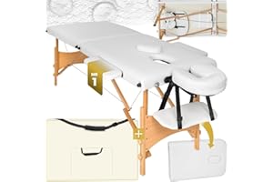 ‎TECTAKE TecTake Mobile Massage Table 2 Zones Height-Adjustable Including High-Quality Headrest and Bag Various Colours 800157