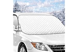 Guffo Car Windscreen Cover, Anti-Frost/Snow/Ice in Winter, Anti-UV/High Temperature/Dust in Summer, Thickened Windscreen Cover, Suitable for Windshield Cover in All Seasons, Universal Size