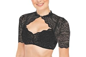 Nhainel Dirndlbluse Spitze Damen Dirndl Bluse Halbarm Sexy Dirndl Bluse Rundhals Damen Trachtenbluse für Oktoberfest Tracht Bluse Oktoberfest Clothing Elegante Weiß/Schwarz