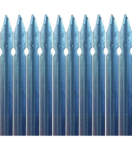 Paletti Ferro Plastificato Verde 125 Cm - 10 Pezzi 30x30x3 Mm, Per Recinzioni, Made In Italy - Foto 10