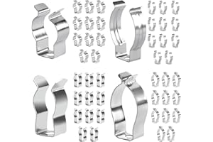 KeyQueen 48PCS Assorted Metal Spring Tool Terry Clips, Heavy Duty Wall Mounted Tool Holder, Hanging Various Sizes Tools, Garden, Shed, Workshops, Garages