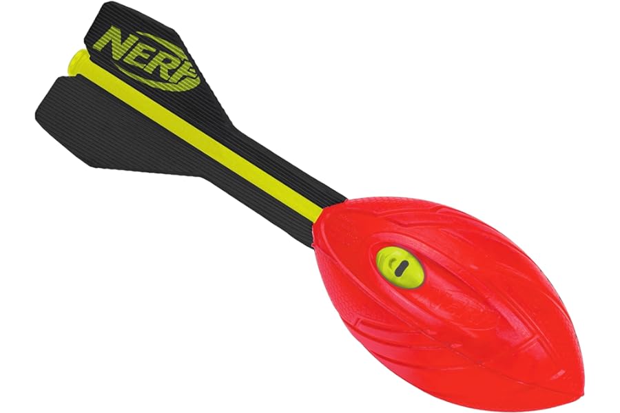 NERF Vortex Aero Howler Foam Ball – Classic Long-Distance Football - Flight-Optimizing Tail -- Hand Grip – Indoor and Outdoor Fun - Random color Red or Blue