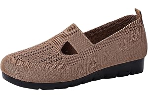 DFSDJEUW Womens Trainers Wide Fit Wedge Shoes Slip On Arch Support Tennis Sneakers Breathable Mesh Orthopedic Wedge Trainer Comfortable Non Slip Soft Sole Walking Trainers Low Top Outdoor Shoes