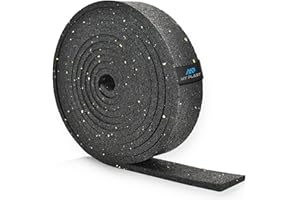 Rouleau de tapis de terrasse My Plast - 10.000 x 50 x 10 mm - Antidérapant et résistant aux intempéries - Entretoise pour terrasses et patios - Granulés de caoutchouc pour la construction de terrasses