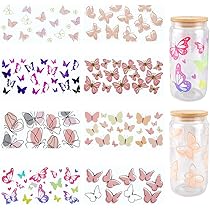 SOFPLATE Obst Aufkleber Für Gläser - 8 UV DTF Folien Mit Wassermelone & Erdbeer Design