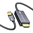Mini DisplayPort to HDMI Cable 2M, iVANKY Nylon Braided & Gold-plated Mini DP Compatible to HDMI Cable, for MacBook, Surface, Monitor, Projector, etc - 1080P, Grey