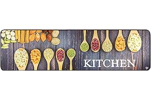 OLIVO TAPPETI OLIVO.Shop | Miami Kitchen Tappeto Cucina Lavabile in Lavatrice, corsia Antiscivolo, passatoia Cucina Moderna Stampa Digitale, Varie Misure (50x180)