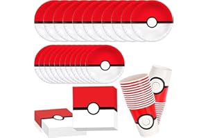 SHENGRUILI 50 Piece Party Tableware Set, Party Tableware Birthday, Children's Birthday Tableware Set, Children's Birthday Decoration, Birthday Decoration, with Plates, Cups, Napkins, Party Tableware for 10