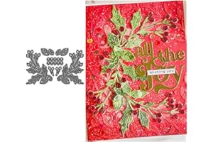 LZJSYKDQ Holly Branches Cutting Dies for Card Making, Plant Metal Cutting Dies for Paper Scrapbooking DIY Stencils for Album Party Wedding Festival Decoration