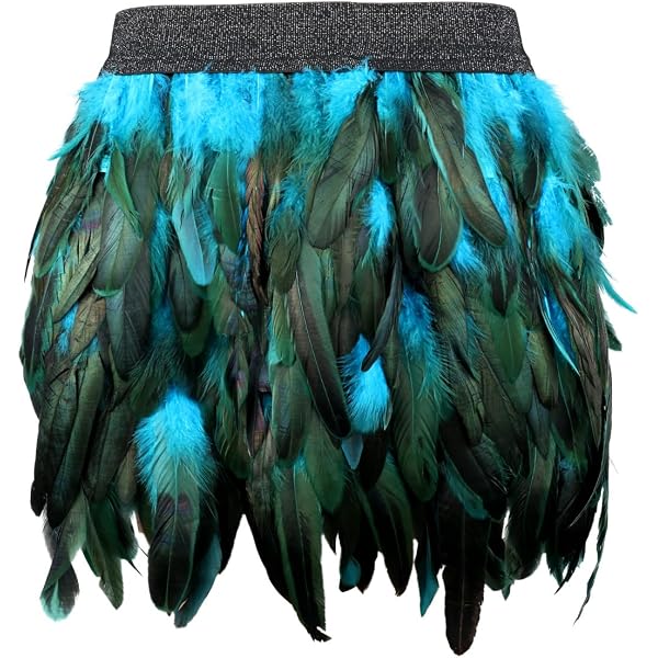 SHANGMAOYO Poignets en plumes pour femme Bracelets en Plumes Brassards en Plumes pour Femmes Costume Accessoires en plumes Fournitures de fête pour Halloween Carnaval Fête de mariage (1 Paire - Bleu