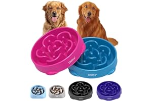 YINEYA 4 Tasses Gamelle Anti Glouton Chien Grande Taille, Gamelle Chien Anti Glouton, Accessoire pour Ralentir la Nourriture, Gamelle Anti Glouton, Puzzle Labyrinthe pour Races Moyennes (2 Pièces)