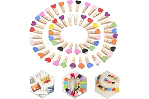 YISKY Pinzas de Madera, 100 Piezas Mini Clip de Madera, Clips de Madera Decorativas, Mini Foto de Madera Clips, para Foto Titular de Tarjeta de decoración y Bricolaje Artesanal
