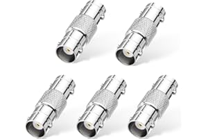 Superbat BNC Female to Female Barrel Connector Adapter 50 Ohm Coax Coupler Joiner for Antenna, Radio Scanner, Spectrum/Network Analyzer, Secyrity Camera, Medical/Test Device 5Pcs