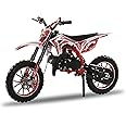 Mini Gas Powered Dirt Bike - 49CC 2 Stroke for Kids and Adults, Off Road Pocket Motorbike, Pit Trail Bike With Pull Start, Disc Brakes, Up to 40KM/H (Red)