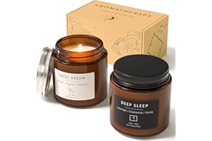 BOYUJK Candele Profumate Idee Regalo Donna per L'ansia, La Lavanda Favorisce Il Sonno, La Camomilla Allevia Lo Stress